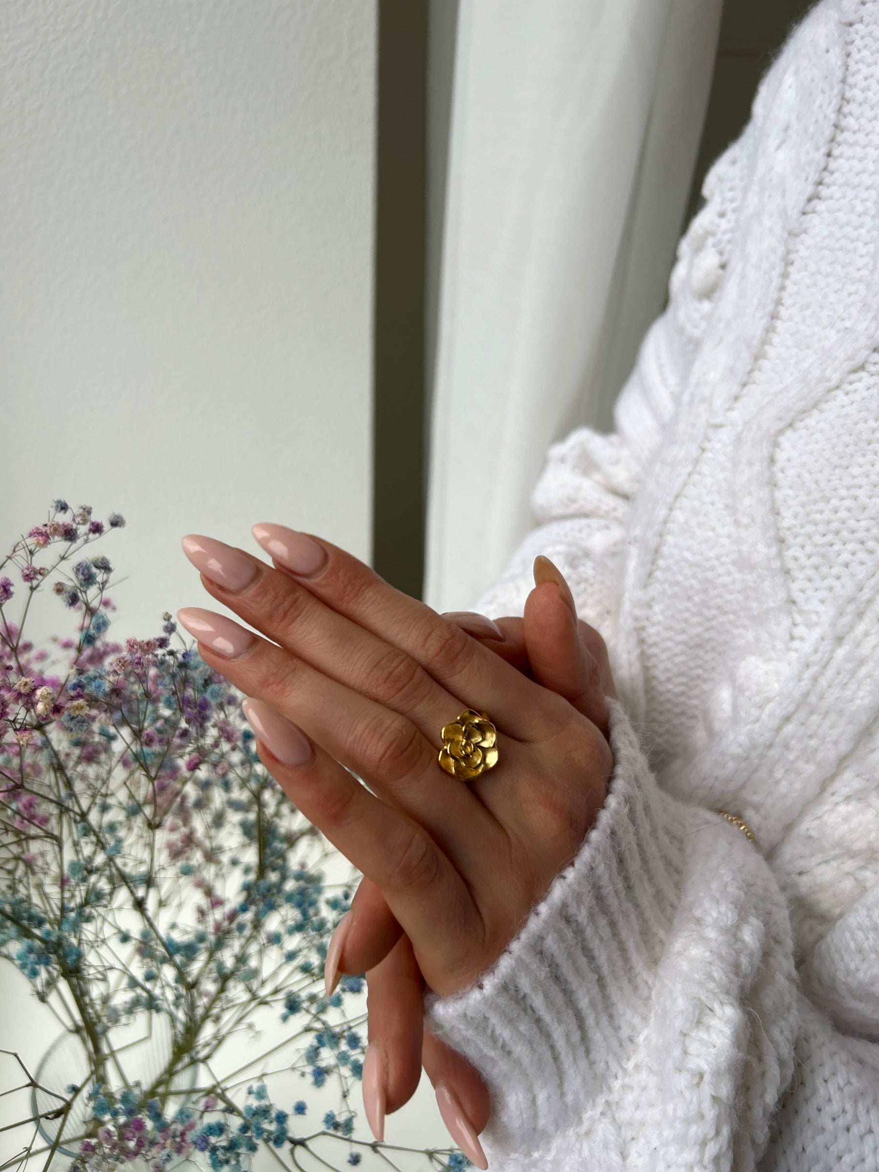 Magnolia Gold Plated One Size Ring