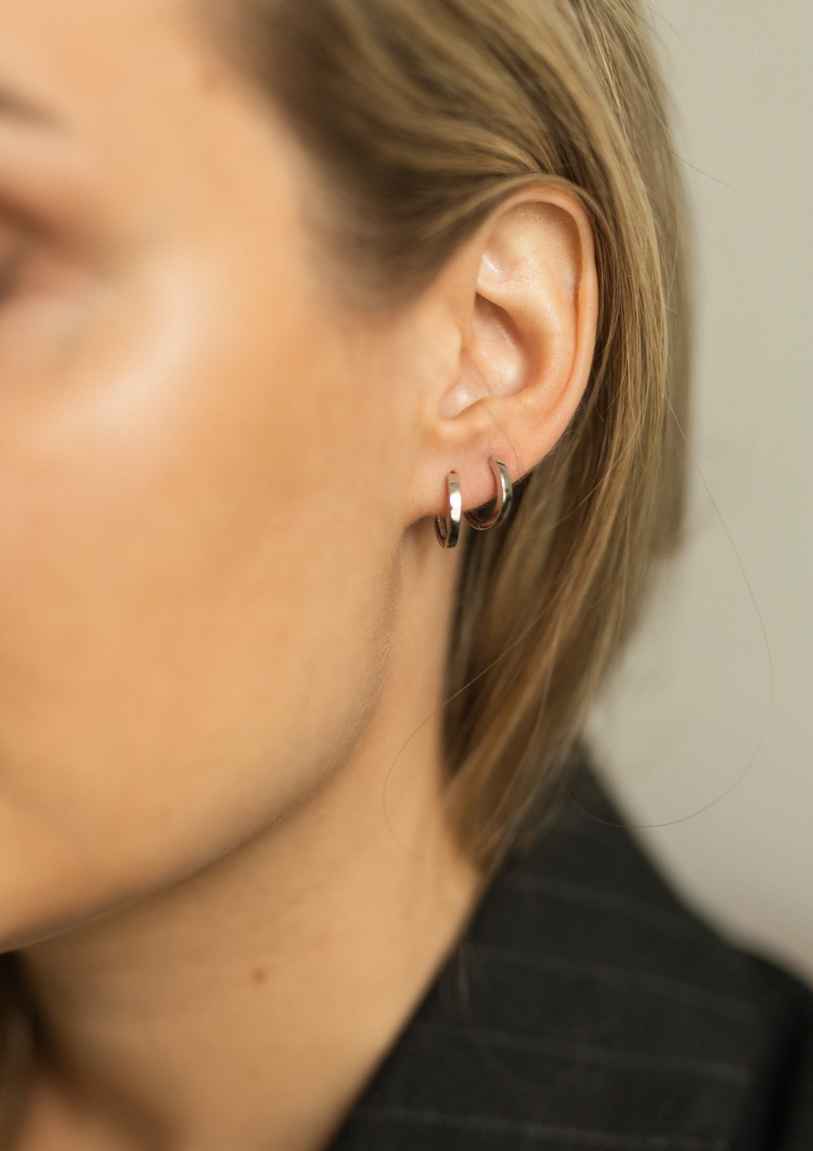 Odyssey silver hoop earrings