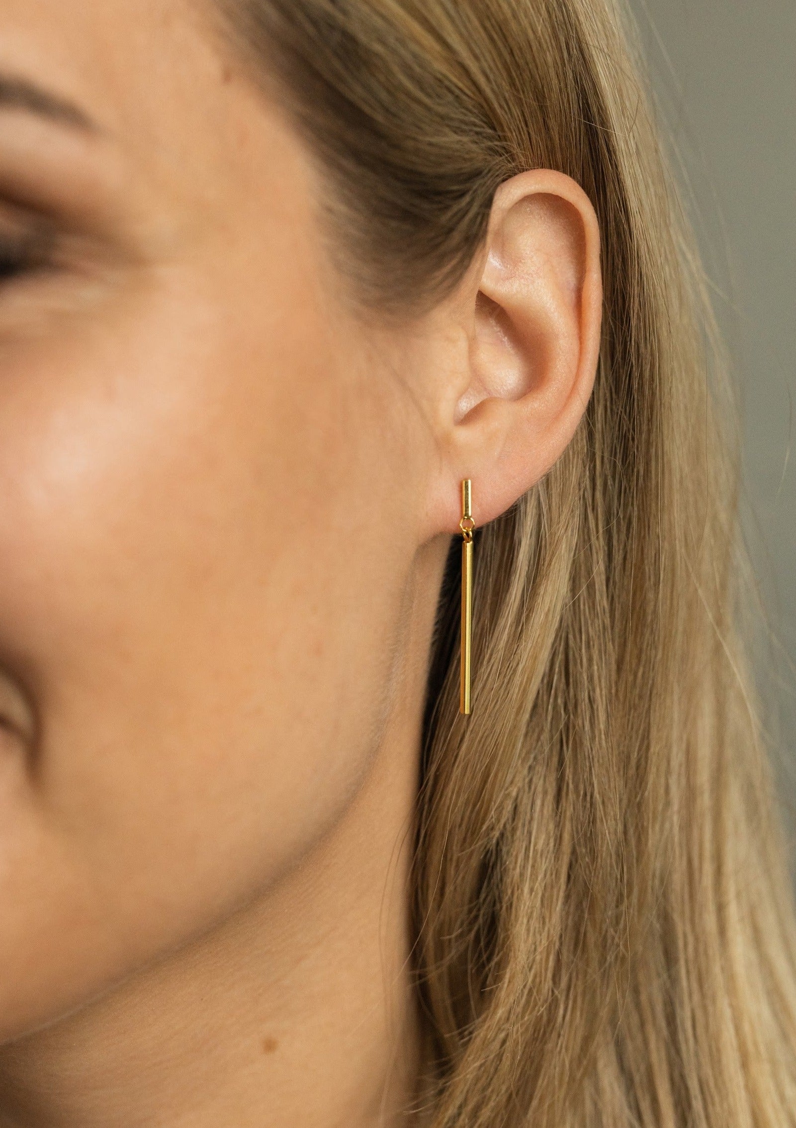 Serenity silver earrings with gold plating