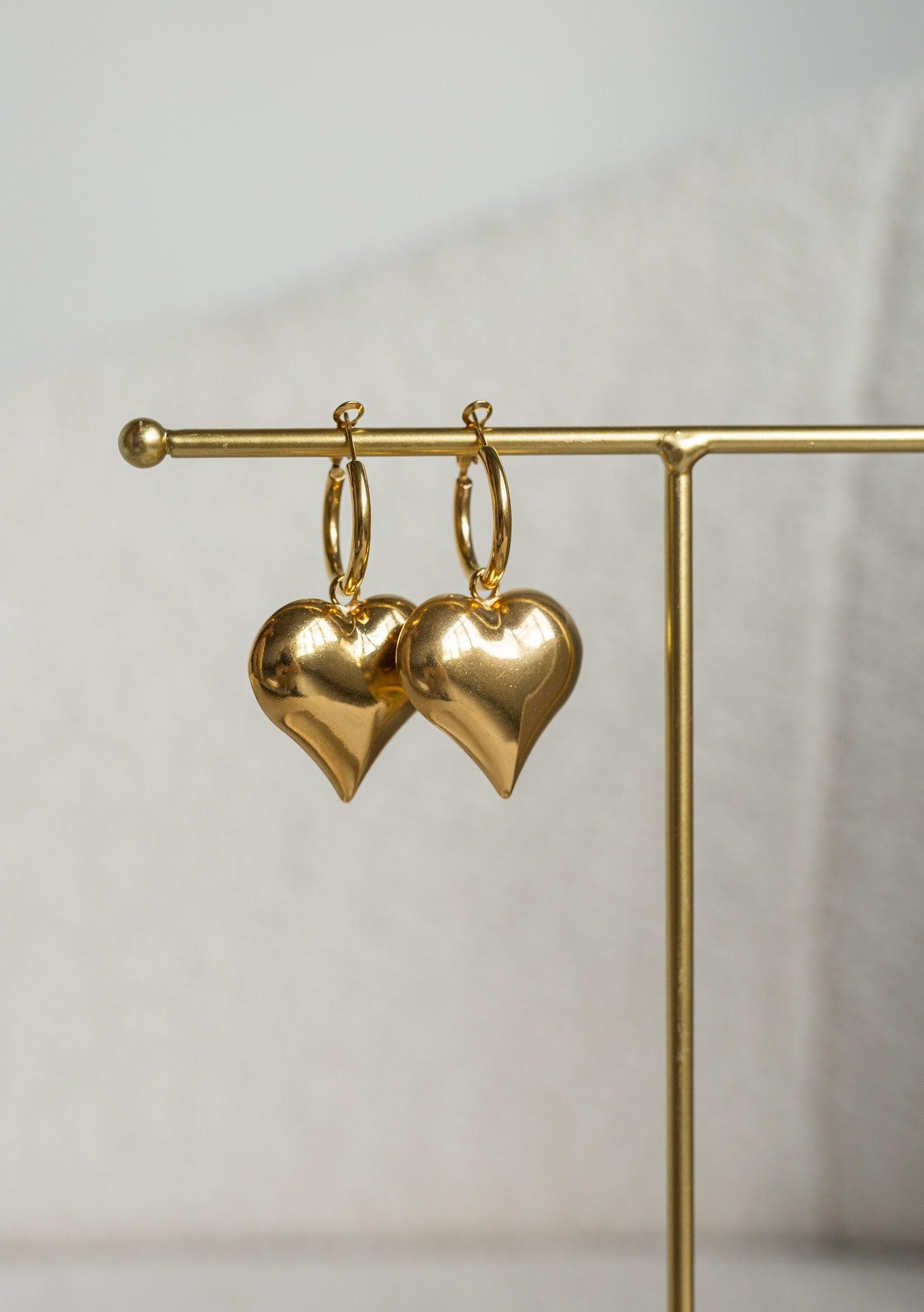 Queen of Hearts Gold Plated Chunky Earrings