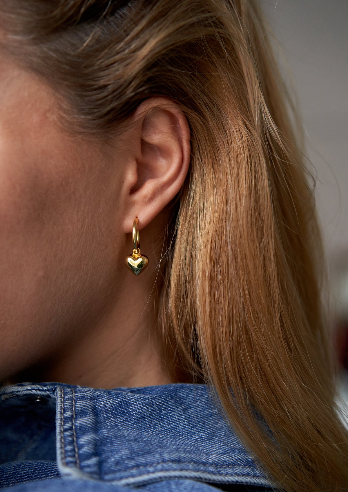Kind heart stud earrings