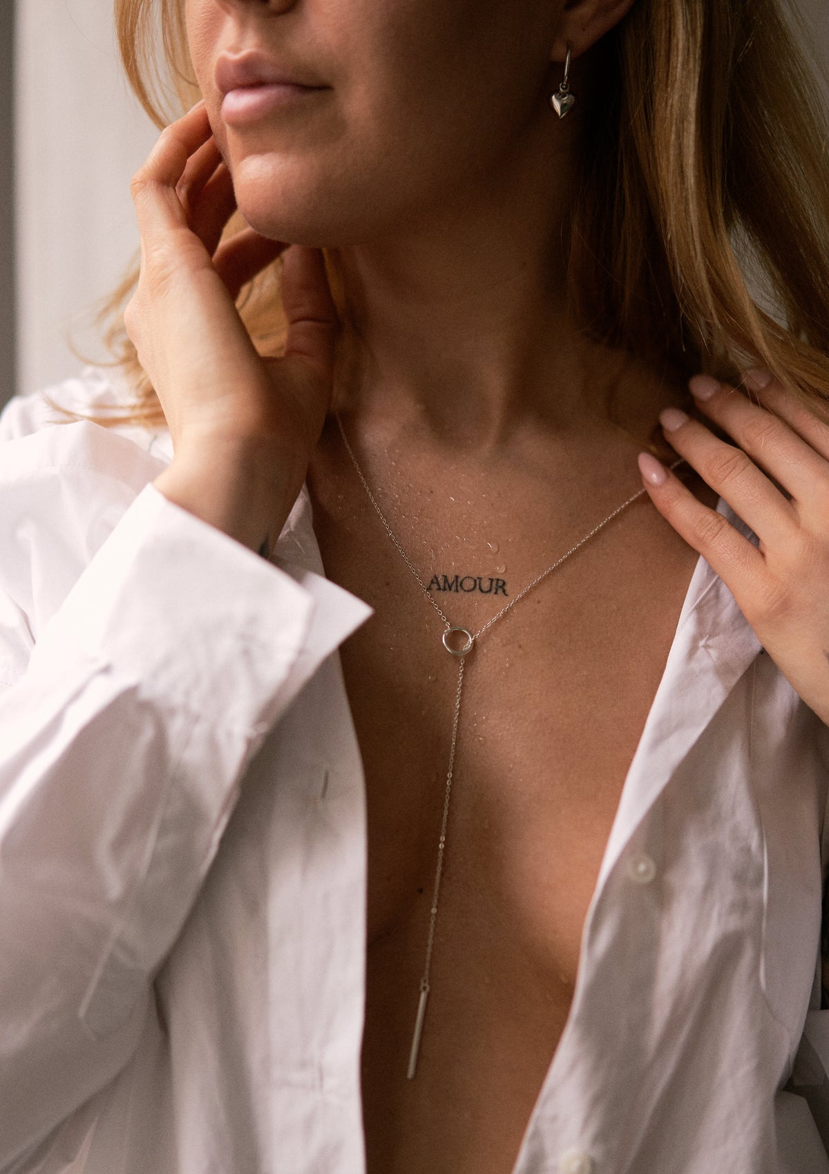 Amour silver necklace