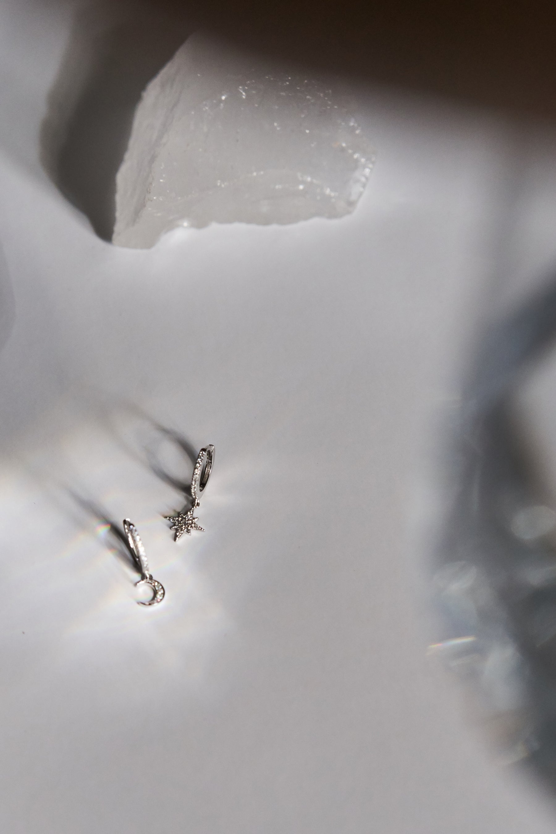 Celestial silver earrings