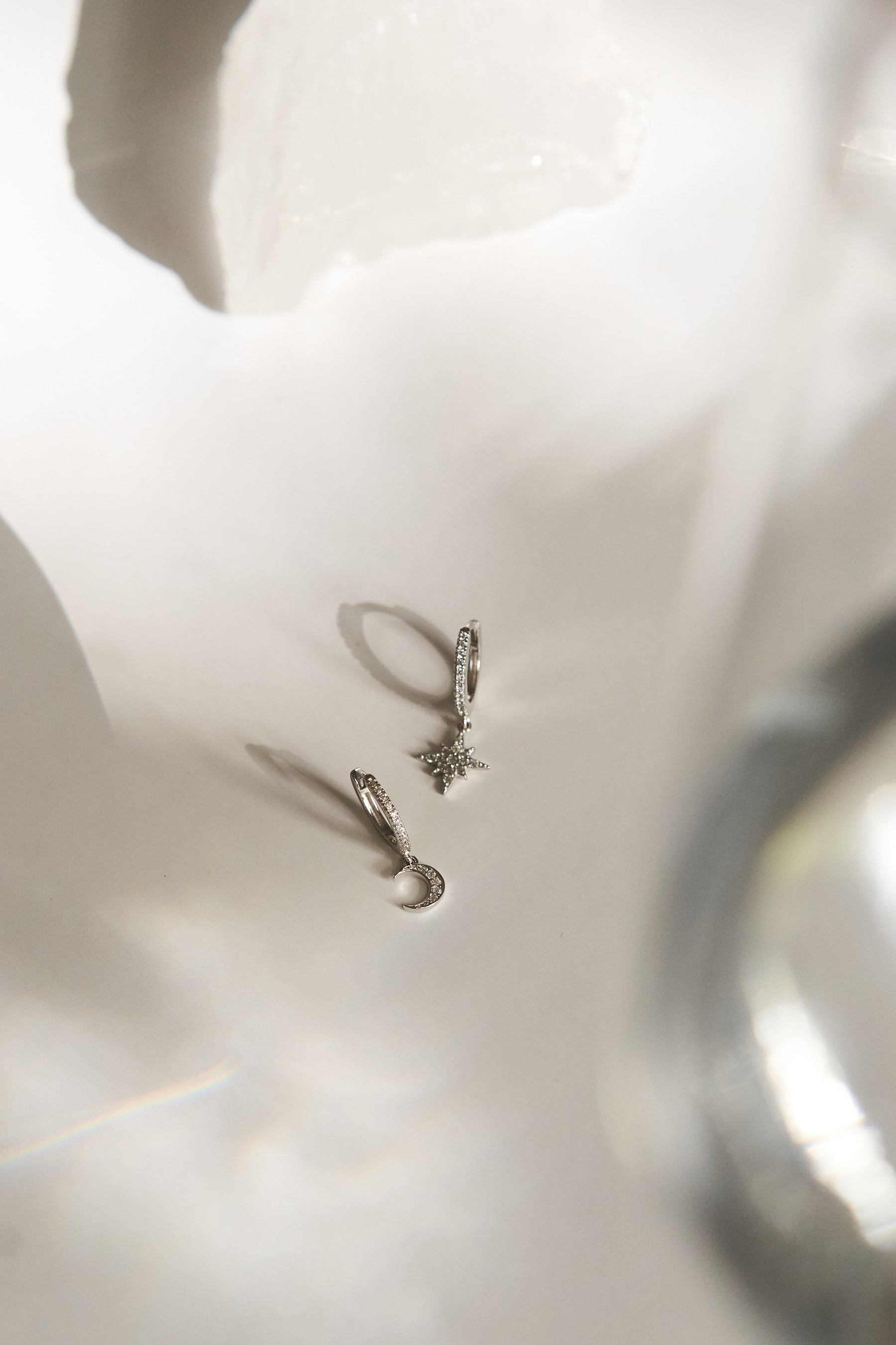 Celestial silver earrings