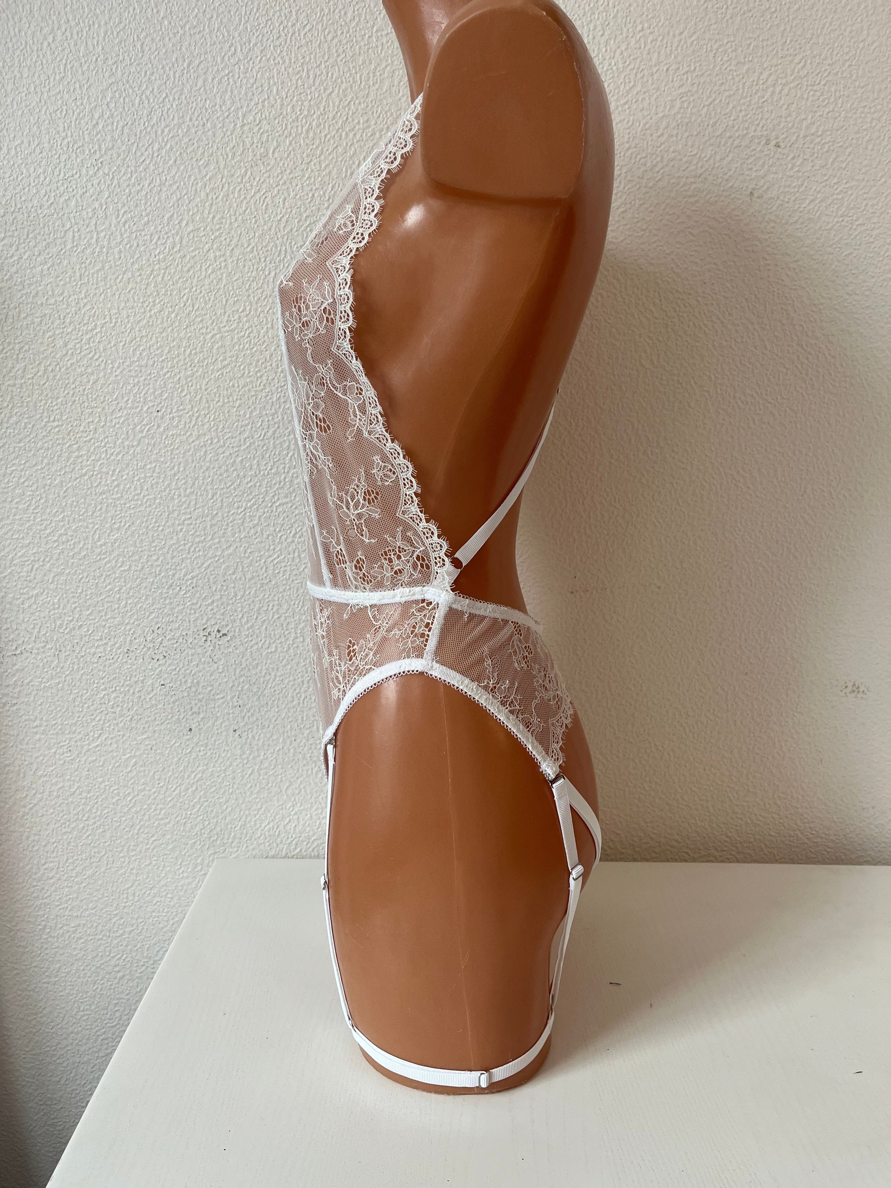 "Kinky Sage" crotchless lingerie bodysuit