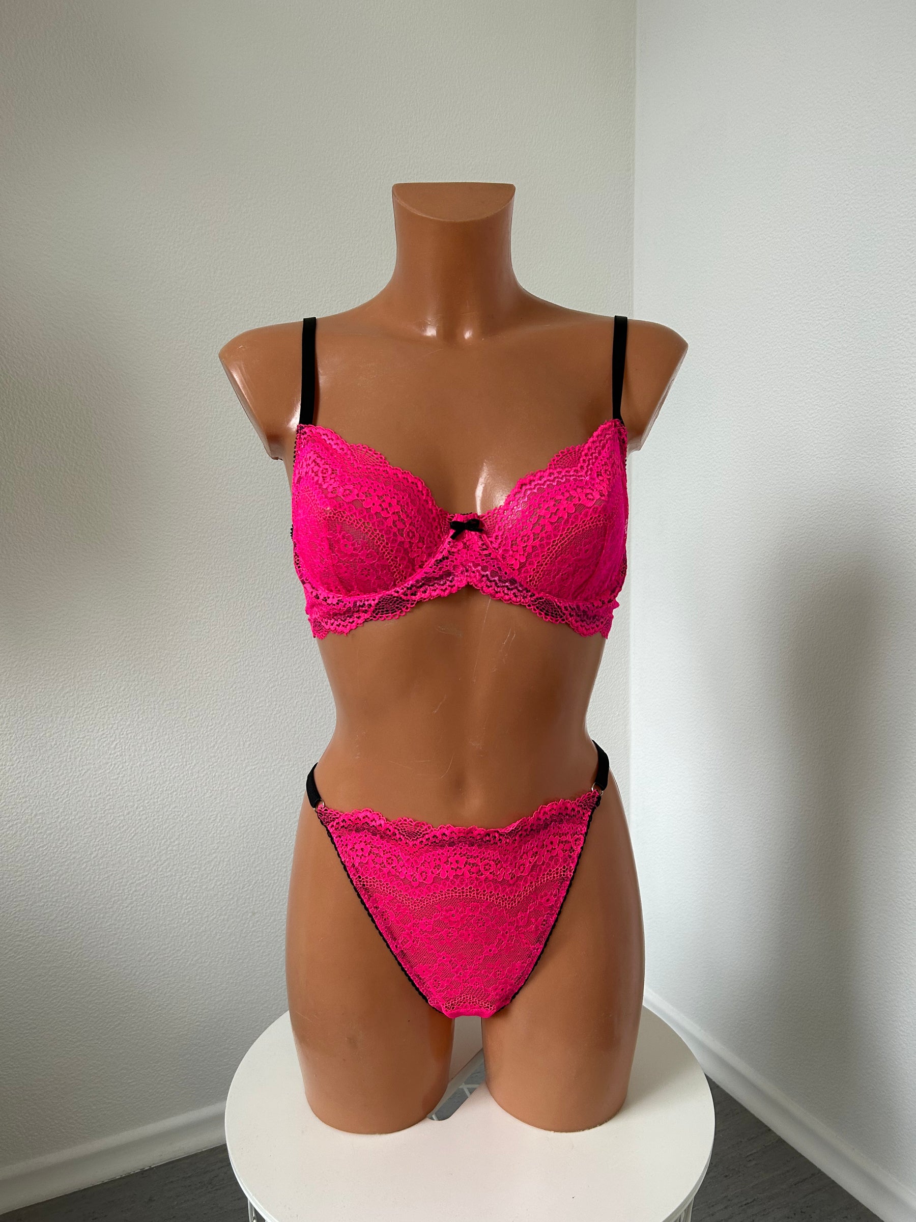 "Cupcake" pink thong panties