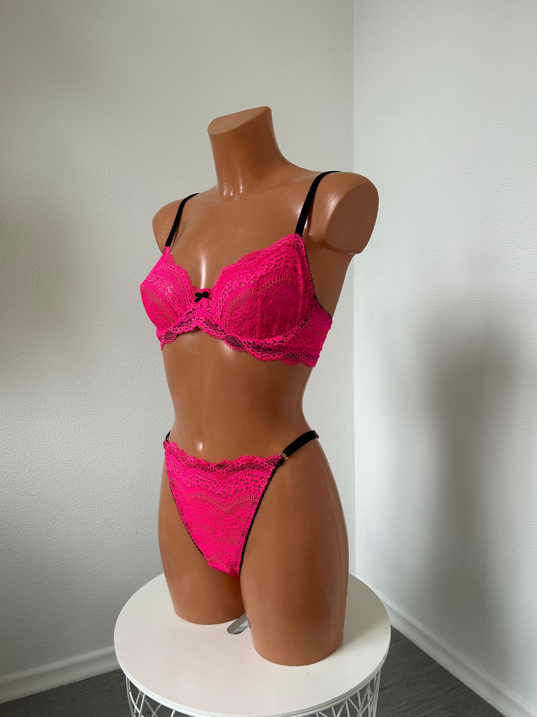"Cupcake" pink thong panties