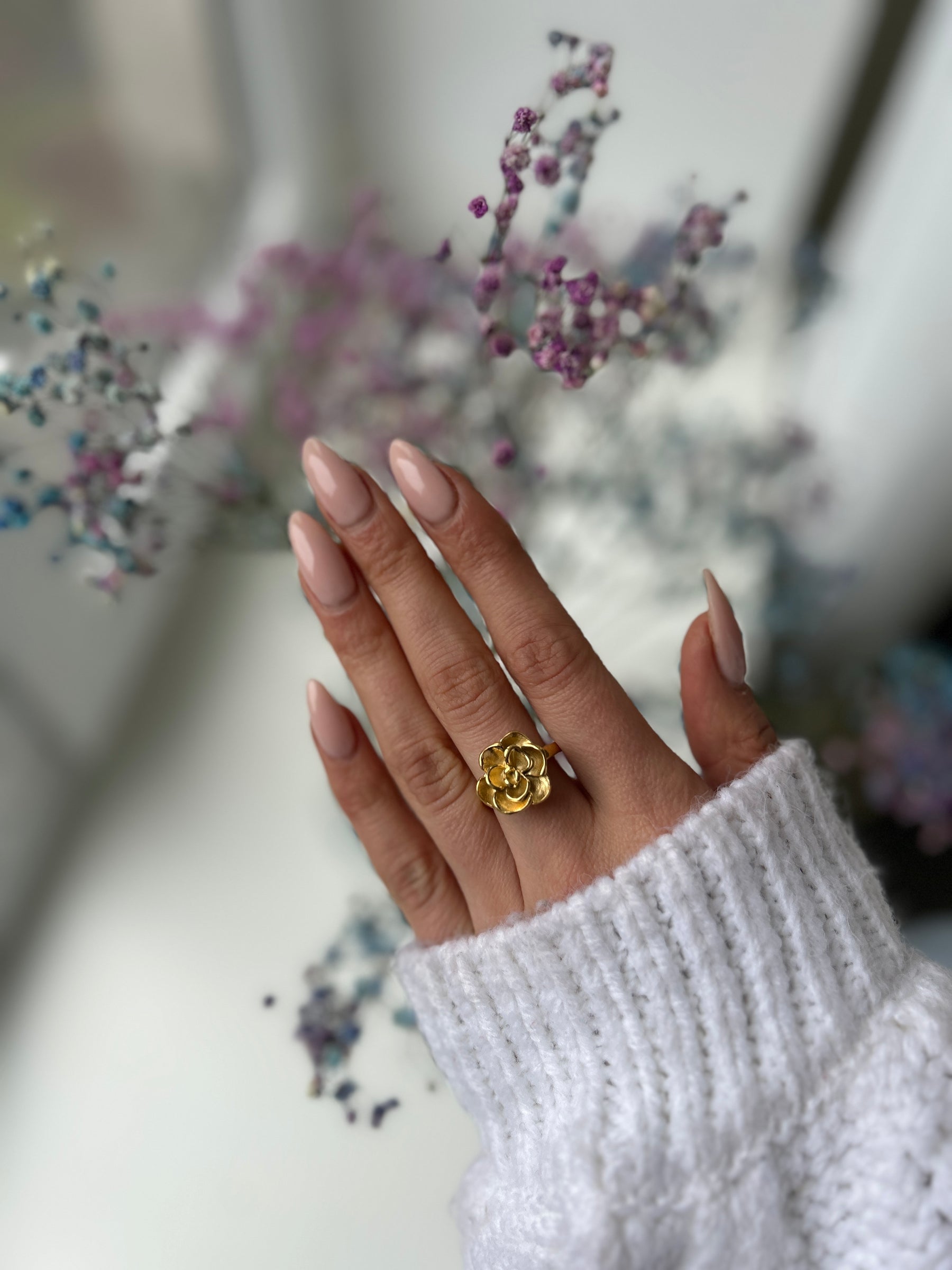 Magnolia Gold Plated One Size Ring