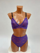 "Lavanda" purple lace lingerie set