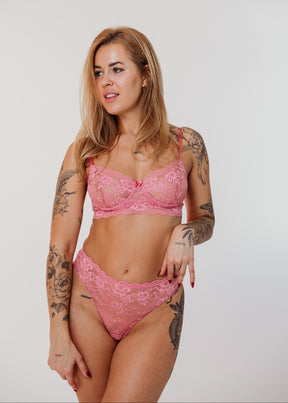 Blush Rozā mežģīņu krūšturis