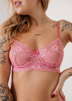 Blush Rozā mežģīņu krūšturis