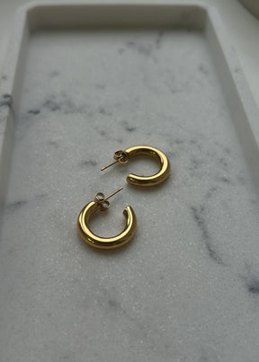 Eternal Elegance Gold Plated Hoop Earrings