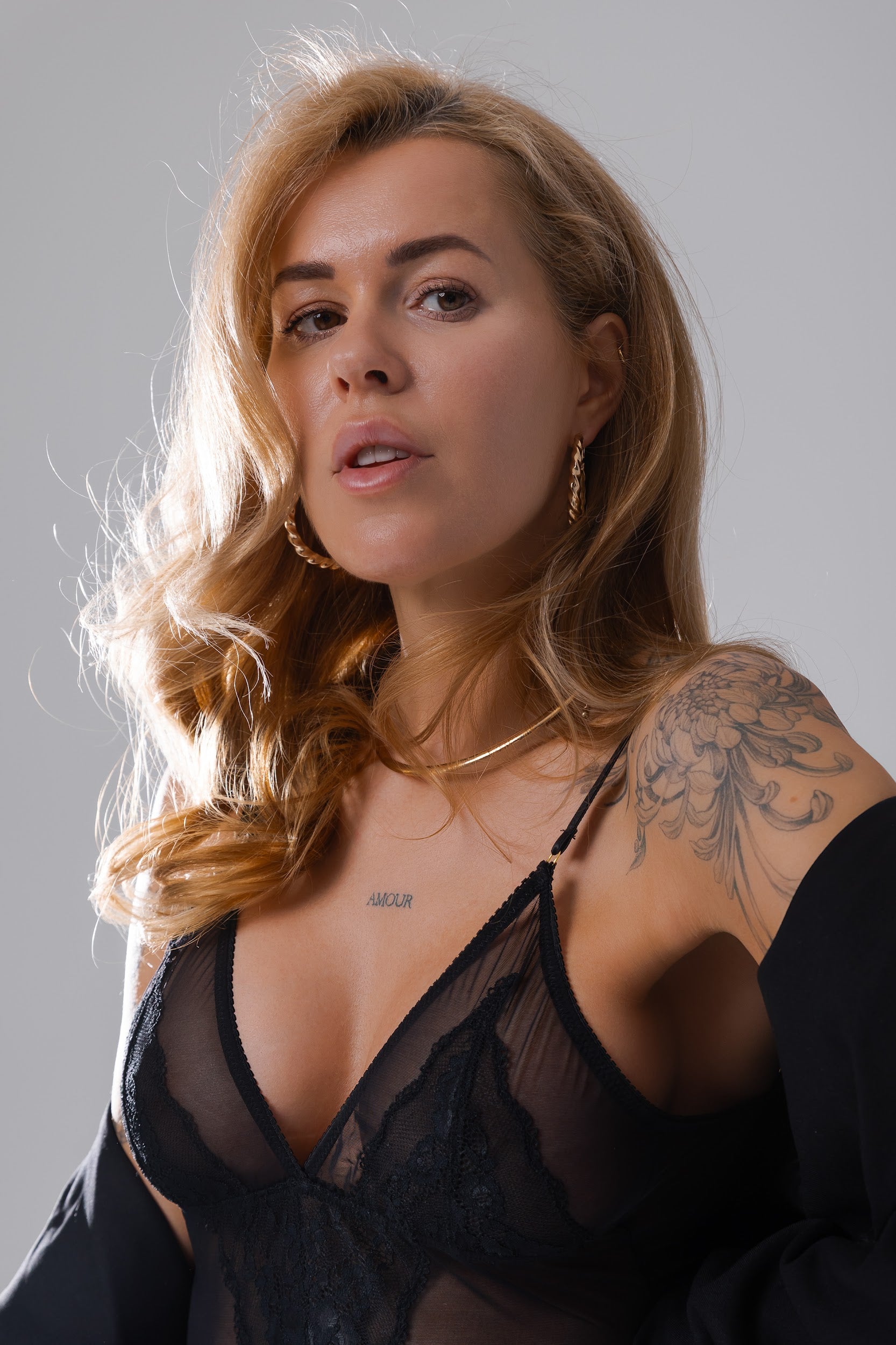 "Afterdark Lace" crotchless lingerie bodysuit