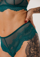 "Jade" brazīļu piegriezuma biksītes ar augsto vidukli