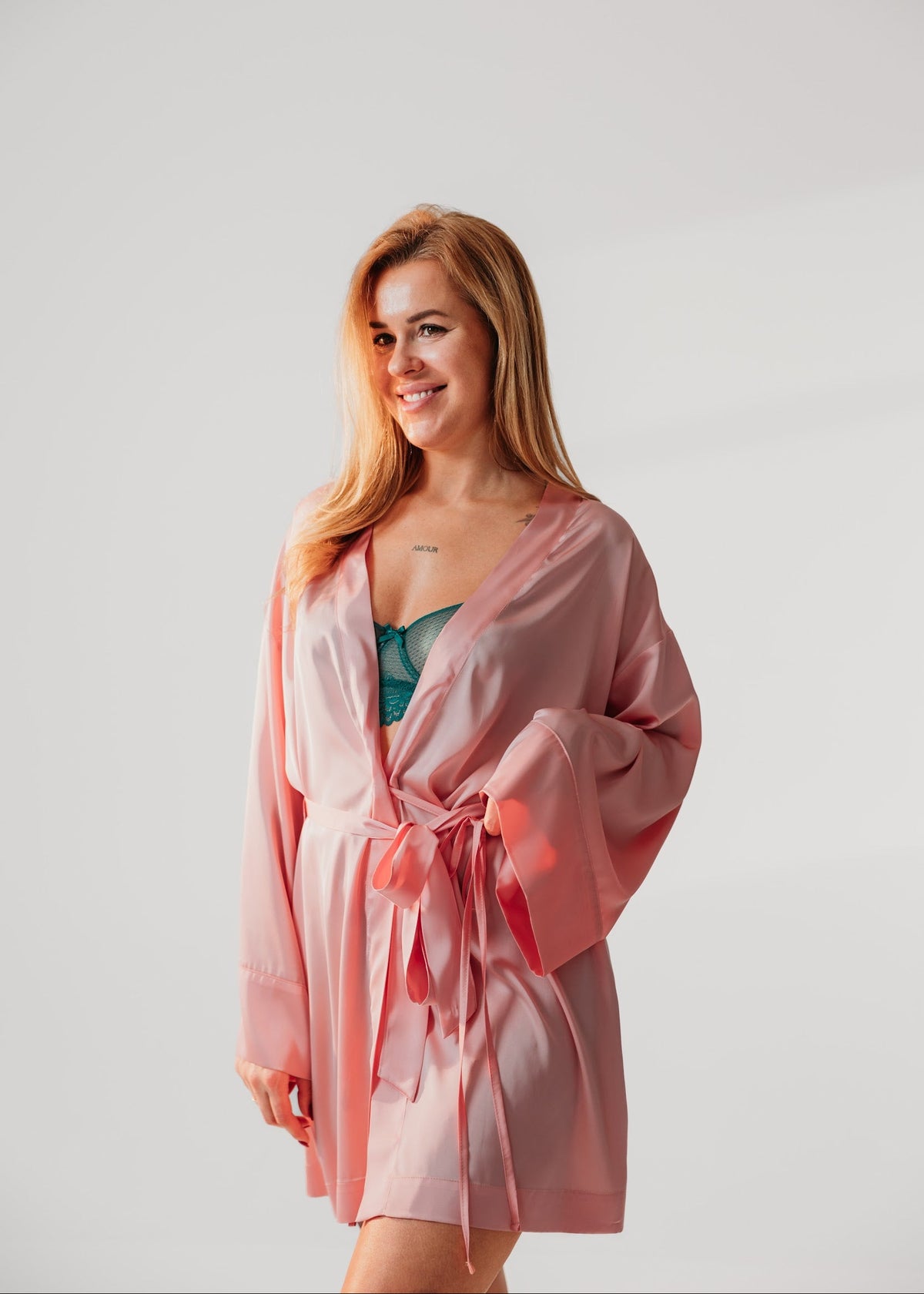 Short Blush Kimono