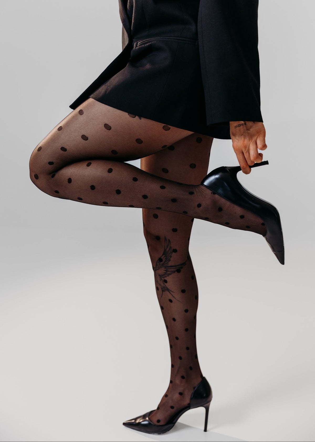 Zeķubikses ar punktiņu rakstu