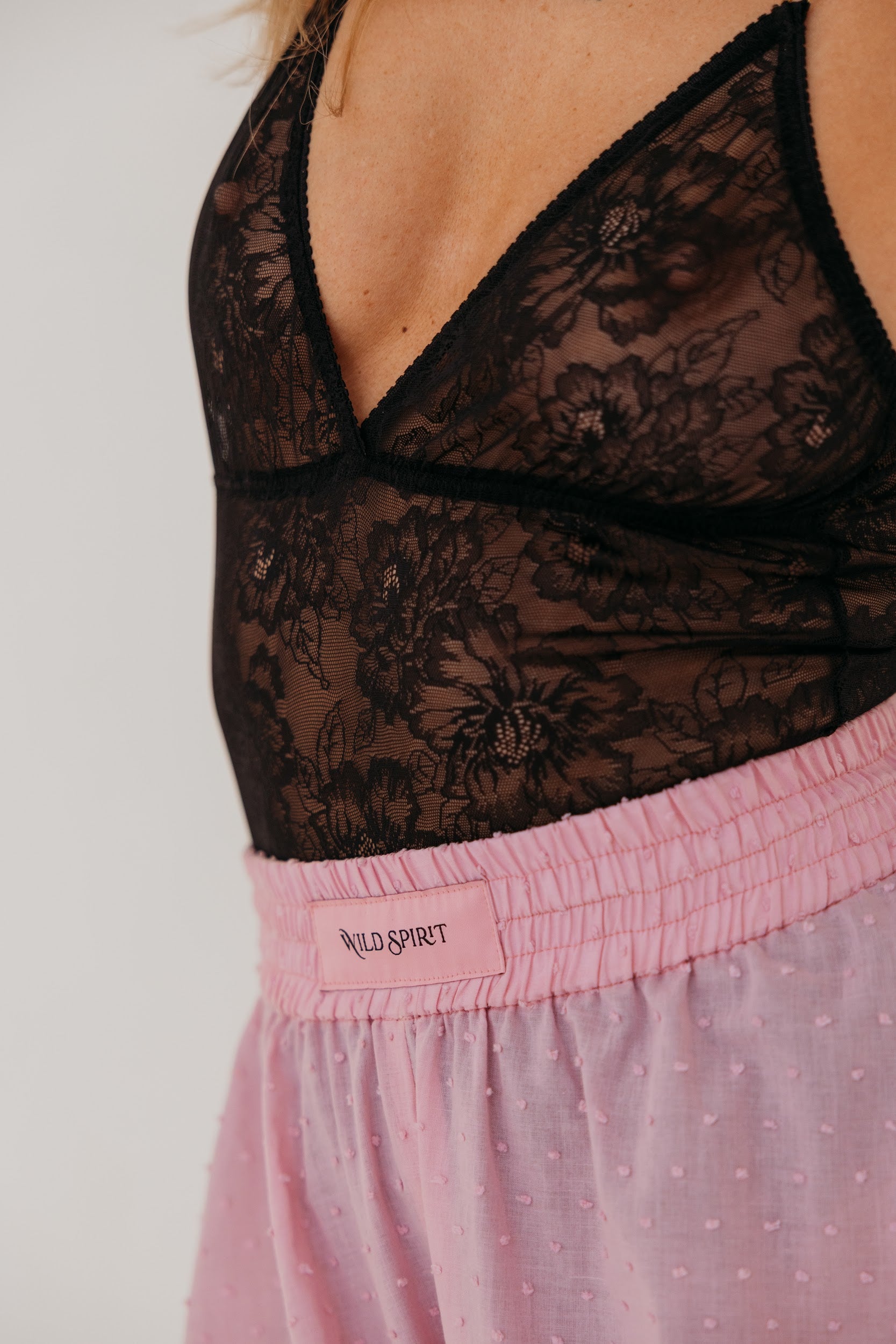 "Kinky Sage" crotchless lingerie bodysuit