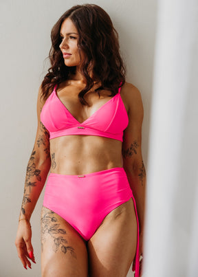 Marbella Pink high waist brazilian panties