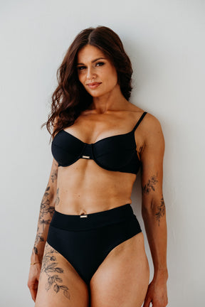 Riviera Black Underwire Bikini Top