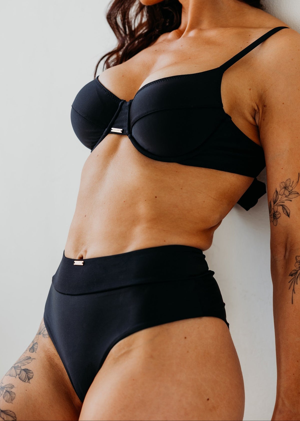 Riviera Black high waisted panties