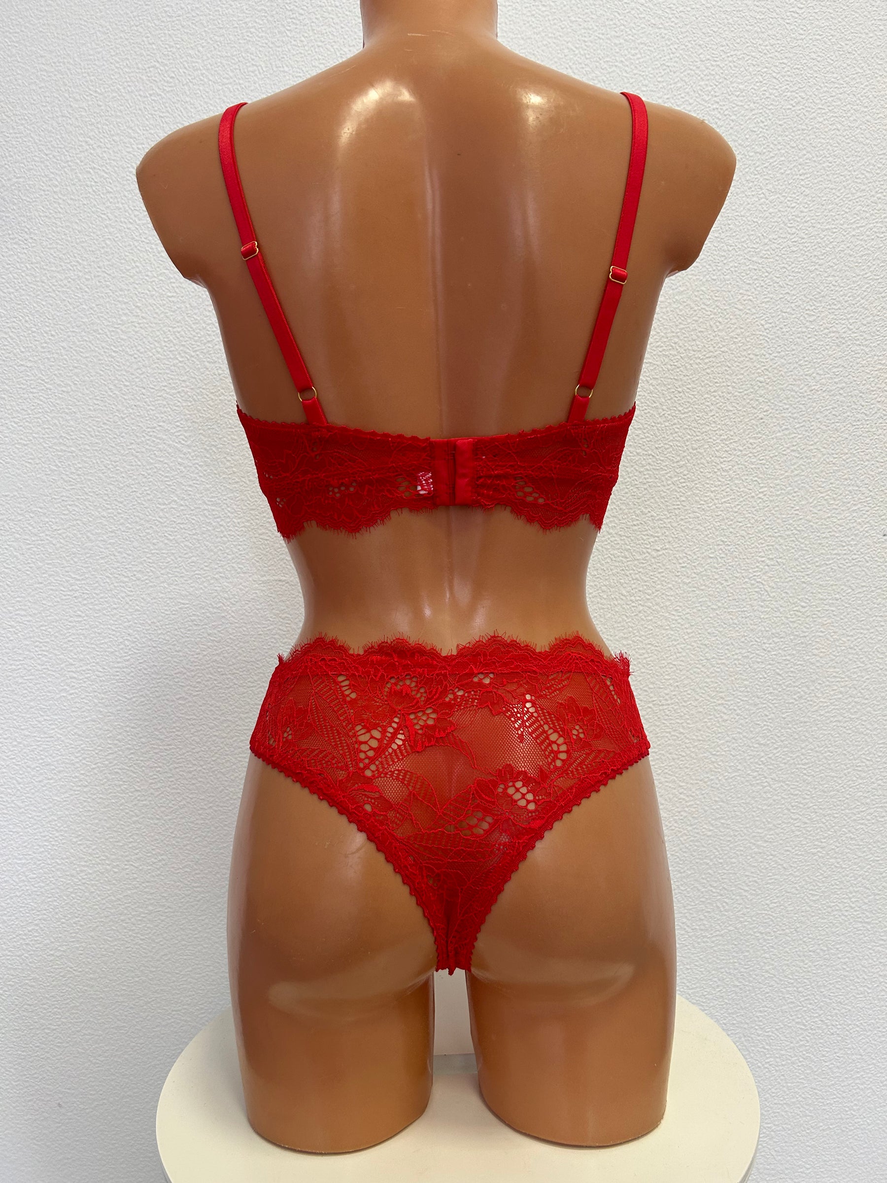 Red “Bella" lingerie set