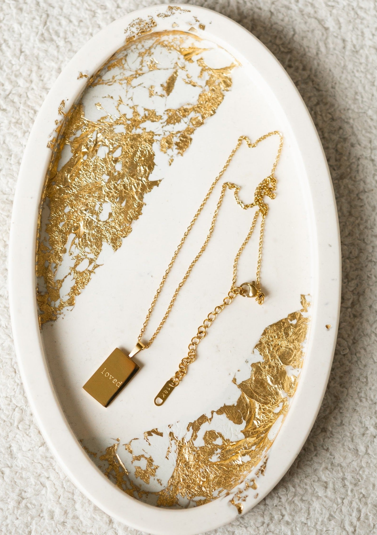 Loved 18K Gold Plated Pedant Necklace