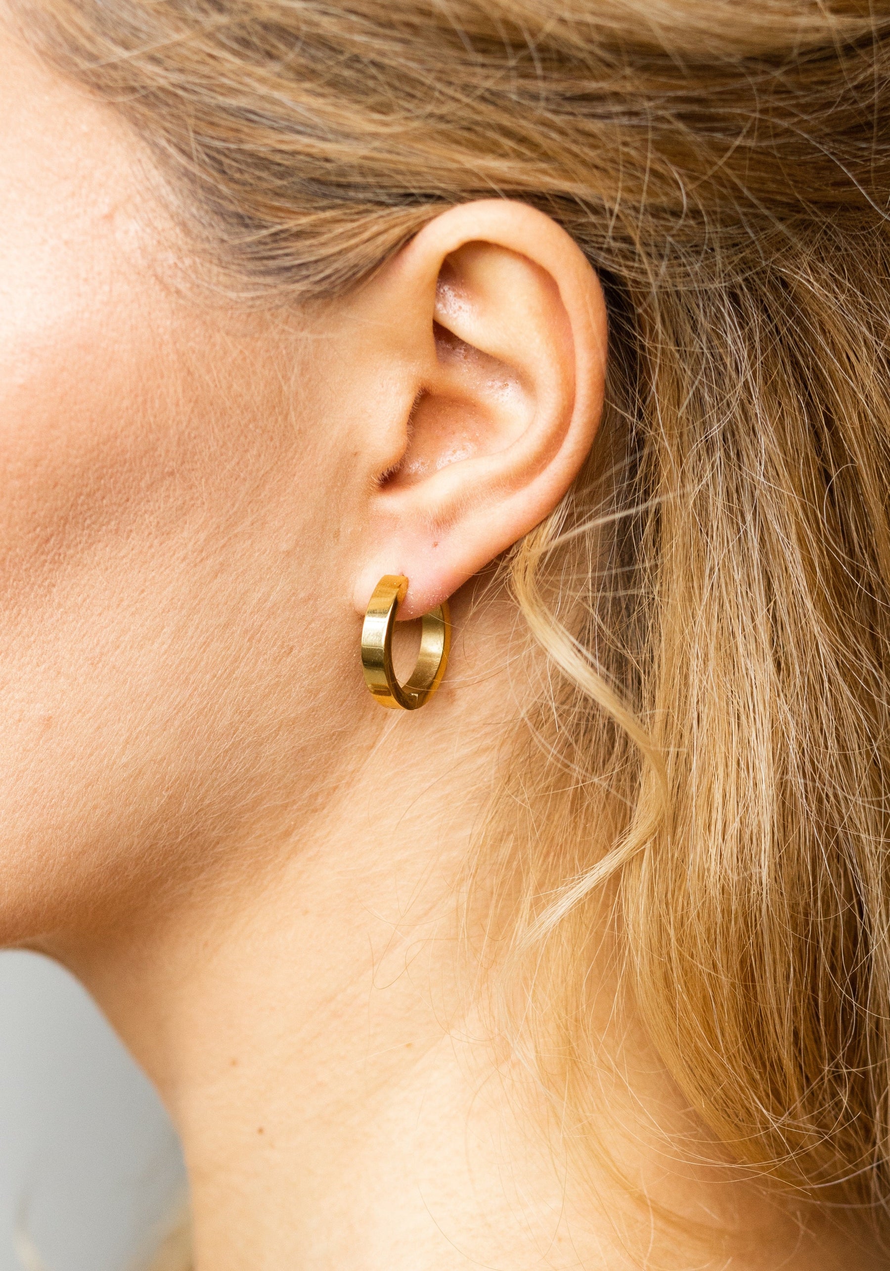 Executive Grace 18K Gold Plated Hoop Earrings