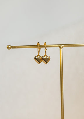 Sweetheart 18k Gold Plated, Stainless Steel Earrings