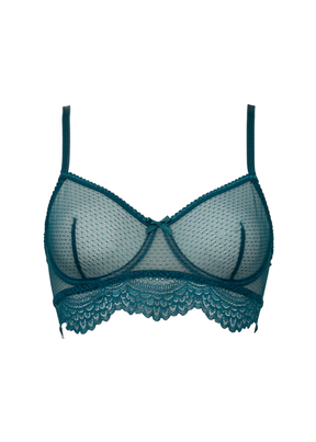 "Jade" green lace bra