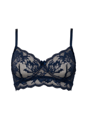 "Saphire" tumši zils mežģīņu krūšturis