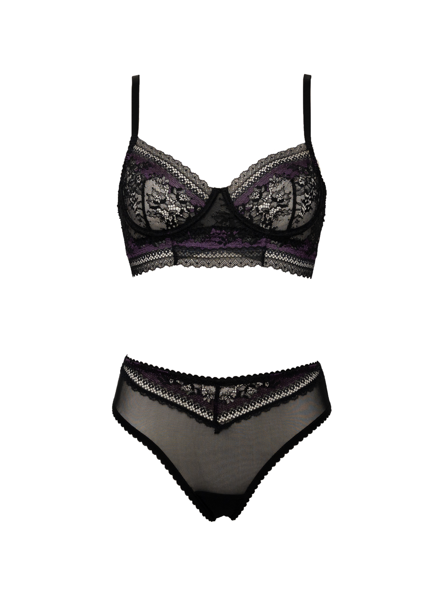 "Twilight" black lingerie thong panties