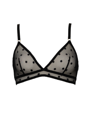Melna punktiņ auduma Bralette