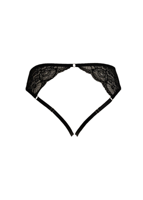 "Misbehave" Black lace Crotchless panties