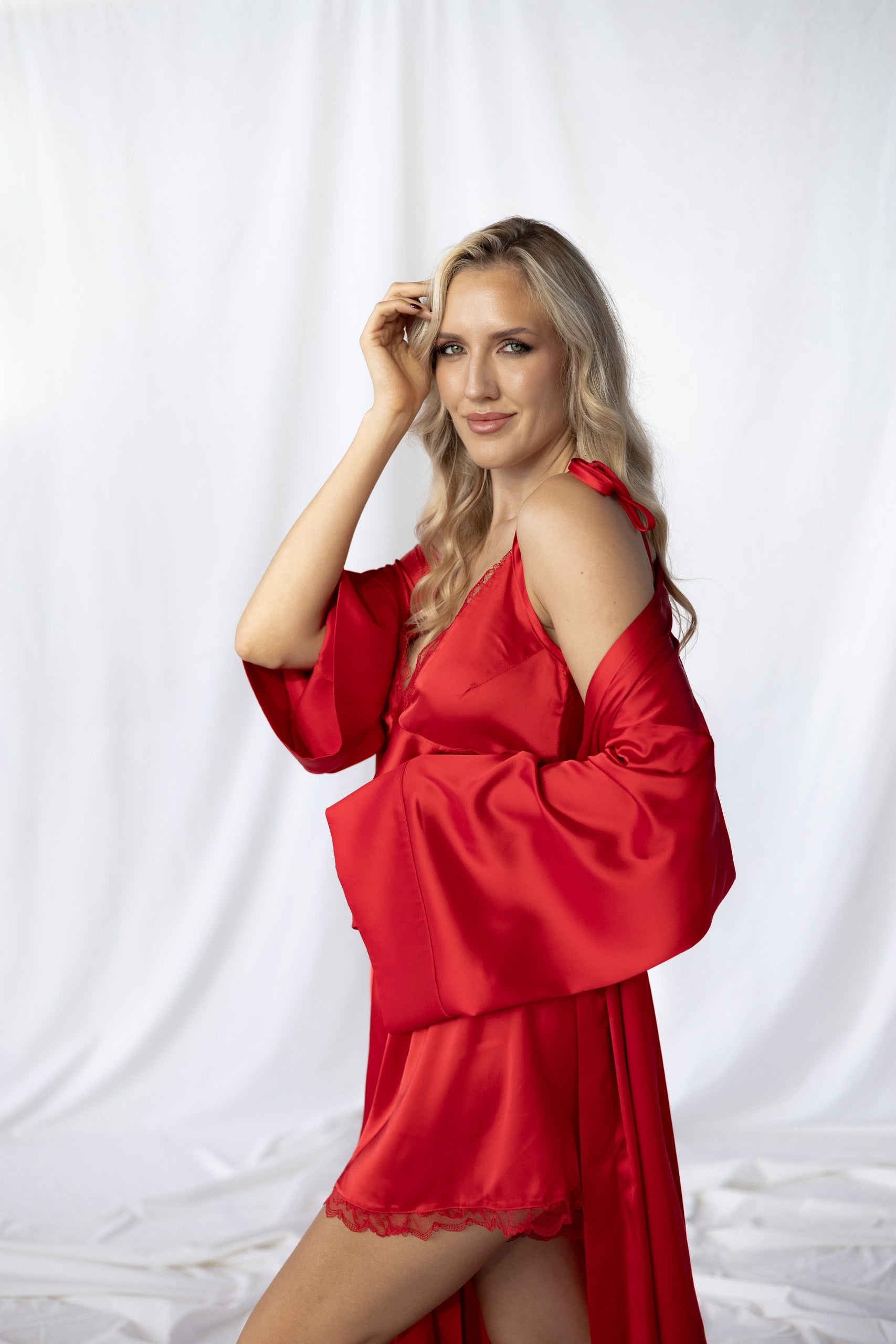 Siren red Top with lace