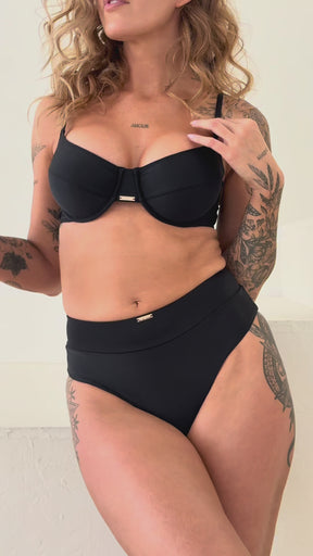 Riviera Black Underwire Bikini Top