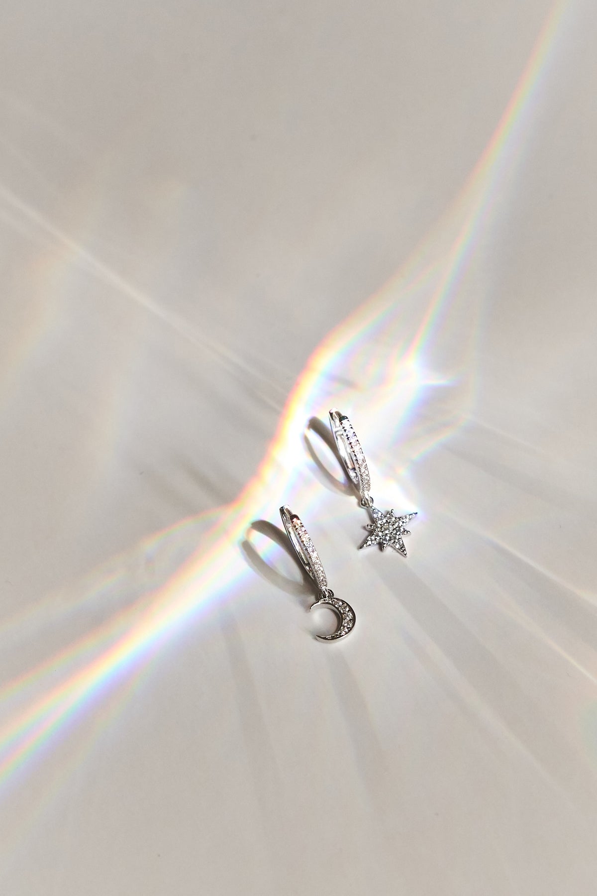 Celestial silver earrings