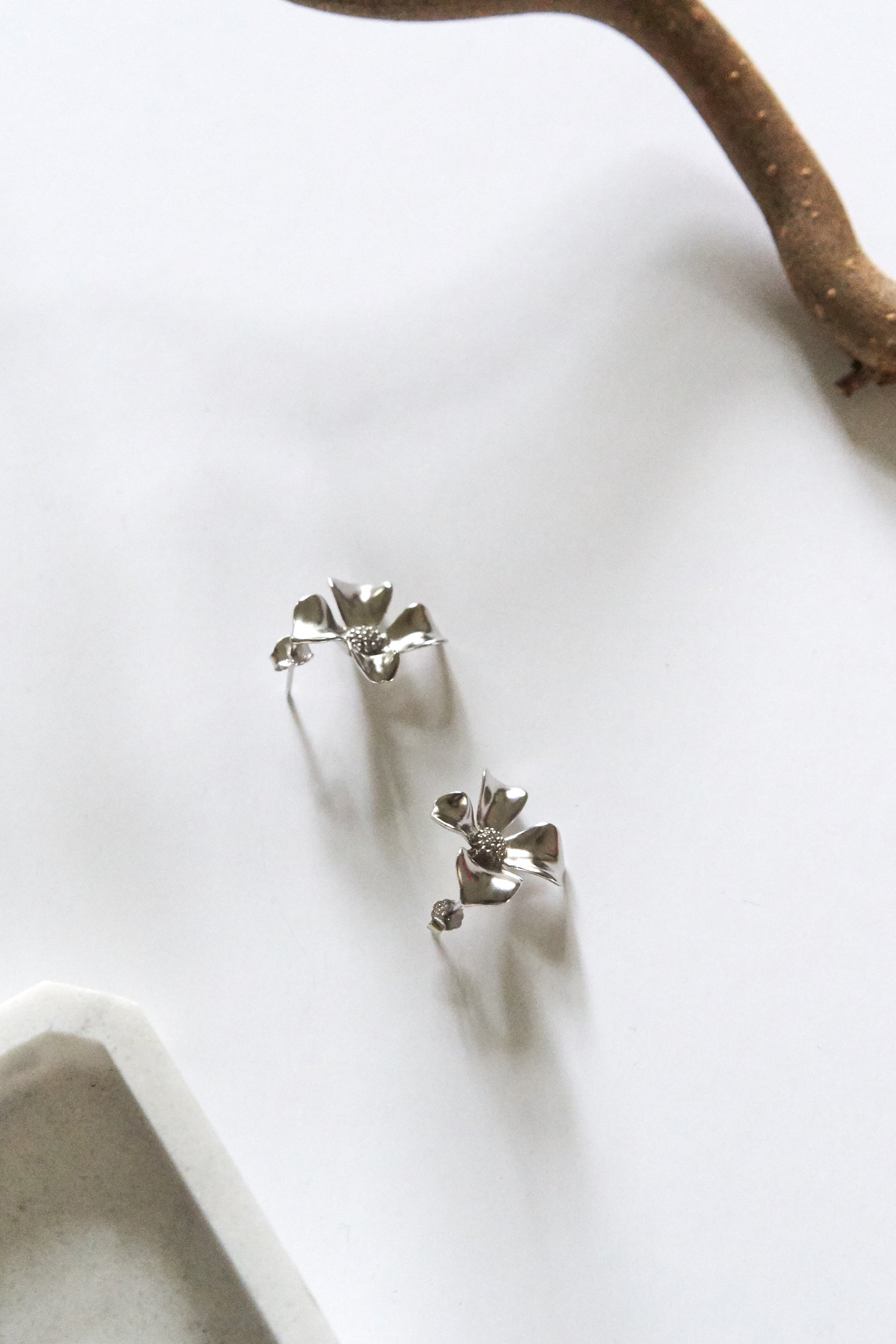 Fleur Silver earrings