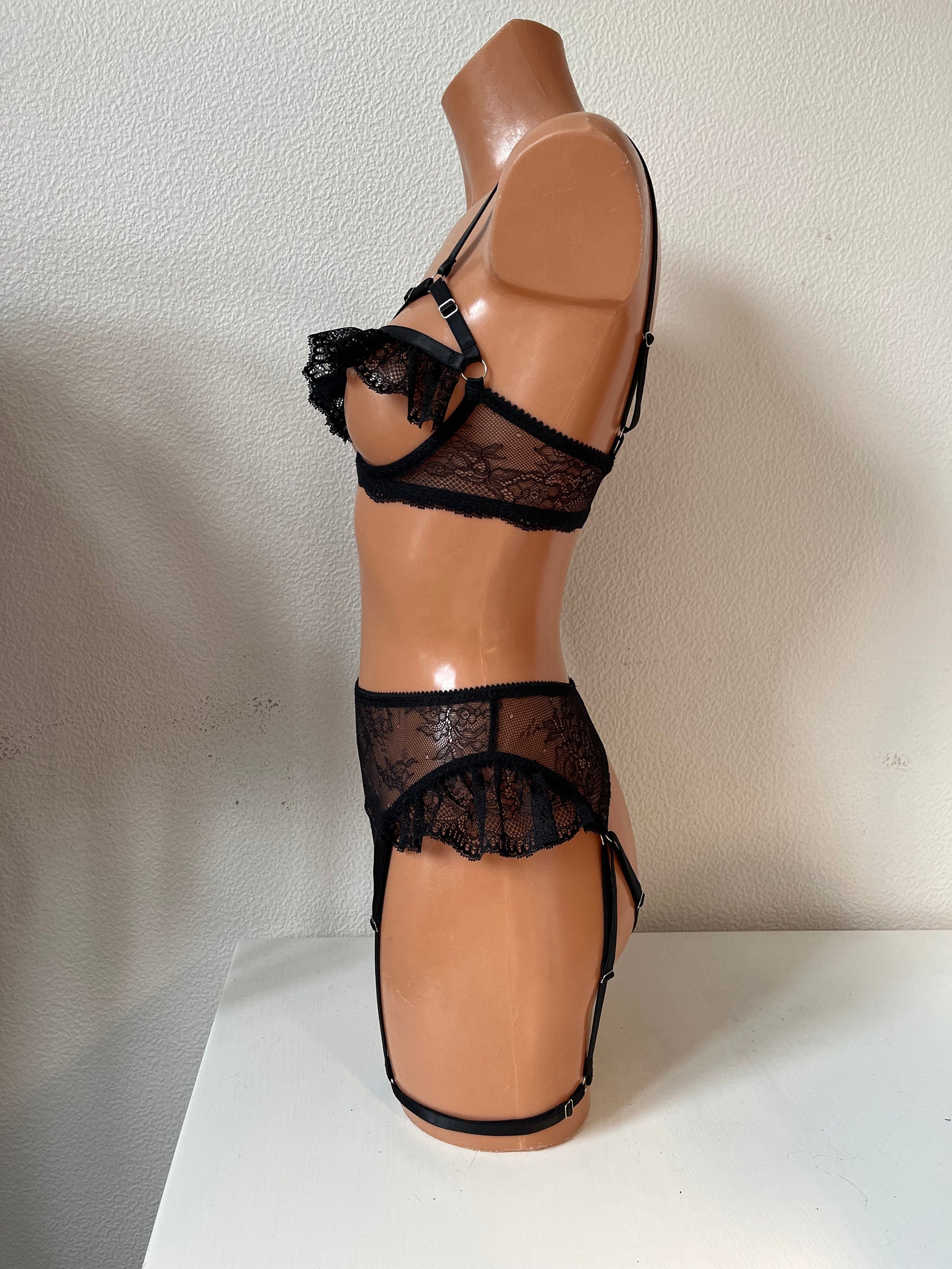 "Black Swan " bondage lingerie set