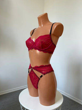 "Ruby" cherry red lingerie set