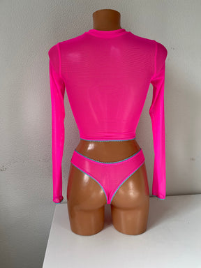 "Neon Kitty" lingerie set