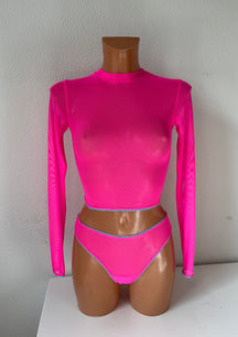 "Neon Kitty" lingerie set